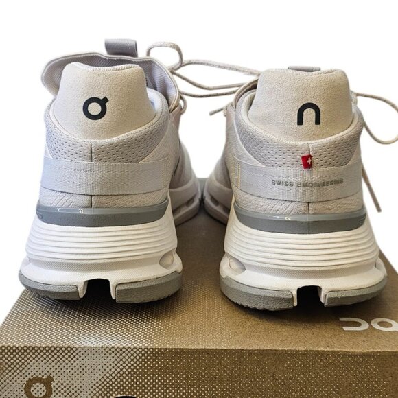 ON Running Womens Cloudnova 2 Running Shoes, Trainers, Athletic, Sand/Fog, 9.5 - Picture 2 of 10